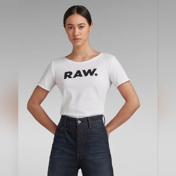 NWT, G-Star, RAW slim Women's White T-Shirt - Picture 2 of 6
